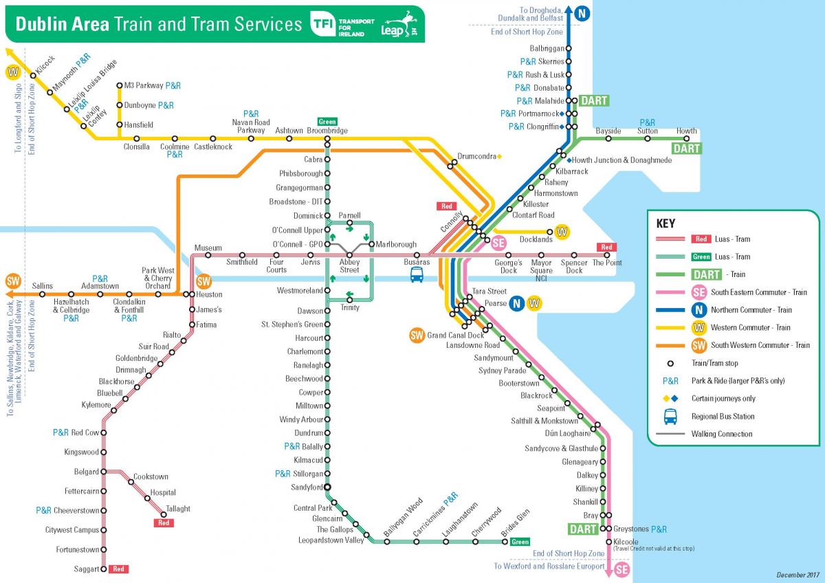 Dublin transportit publik hartë