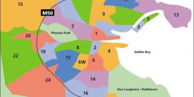 Harta e Dublin zonat