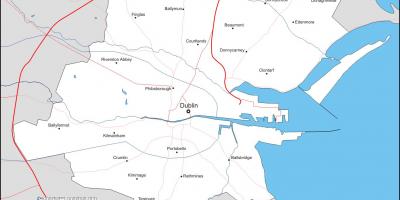 Harta e Dublin lagjet e