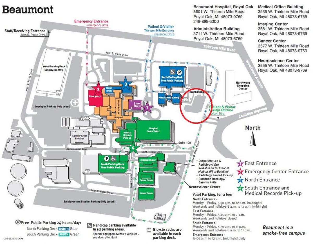 harta e Beaumont hospital