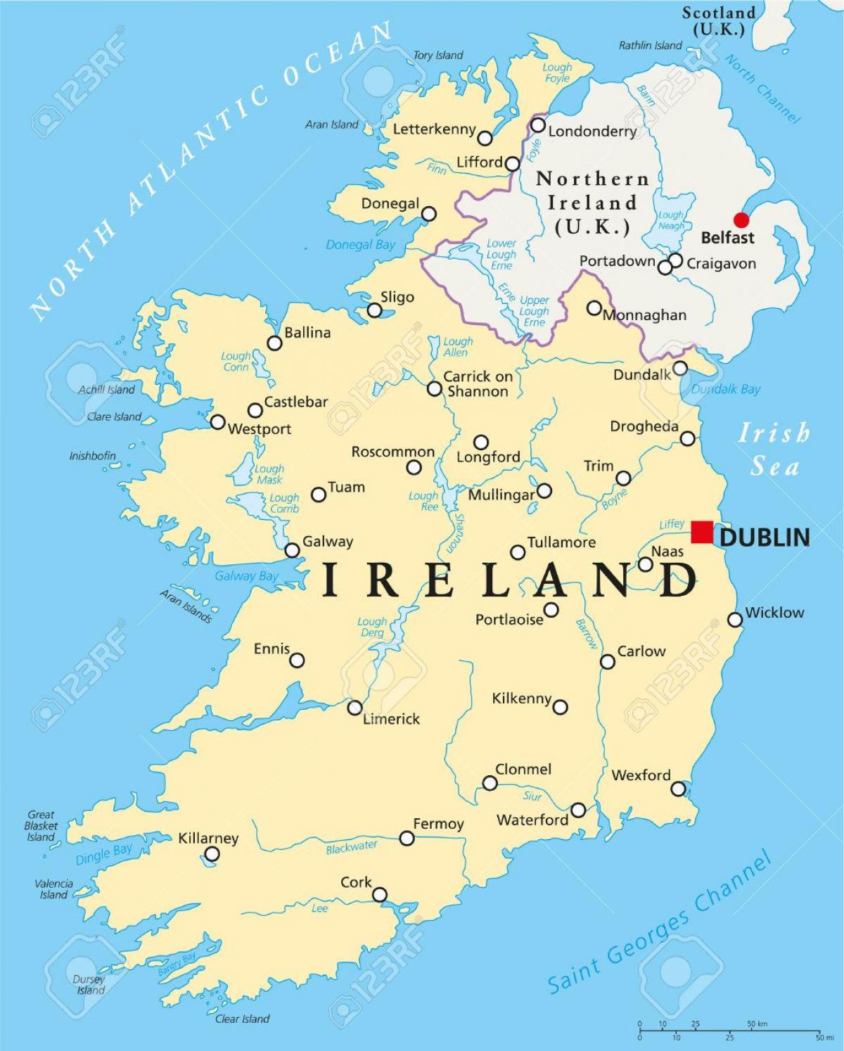 Dublin hartë irlandë