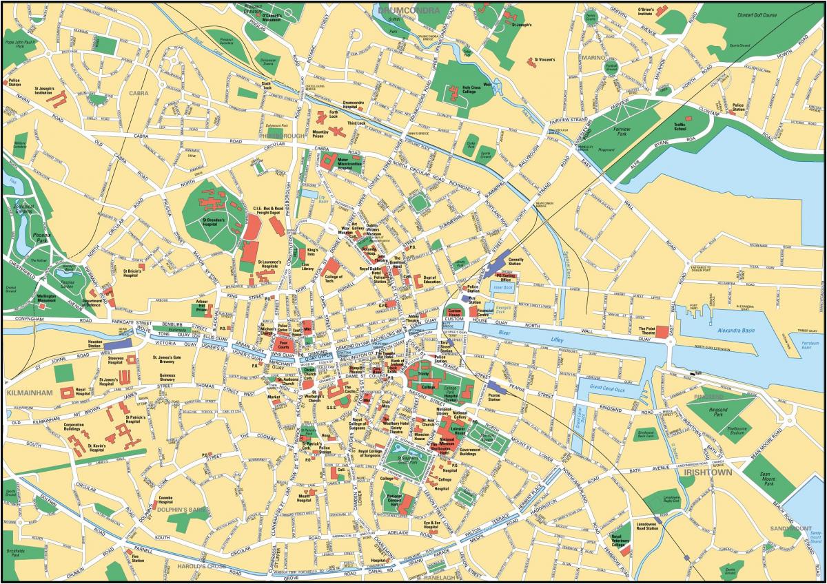harta Dublin qytetit