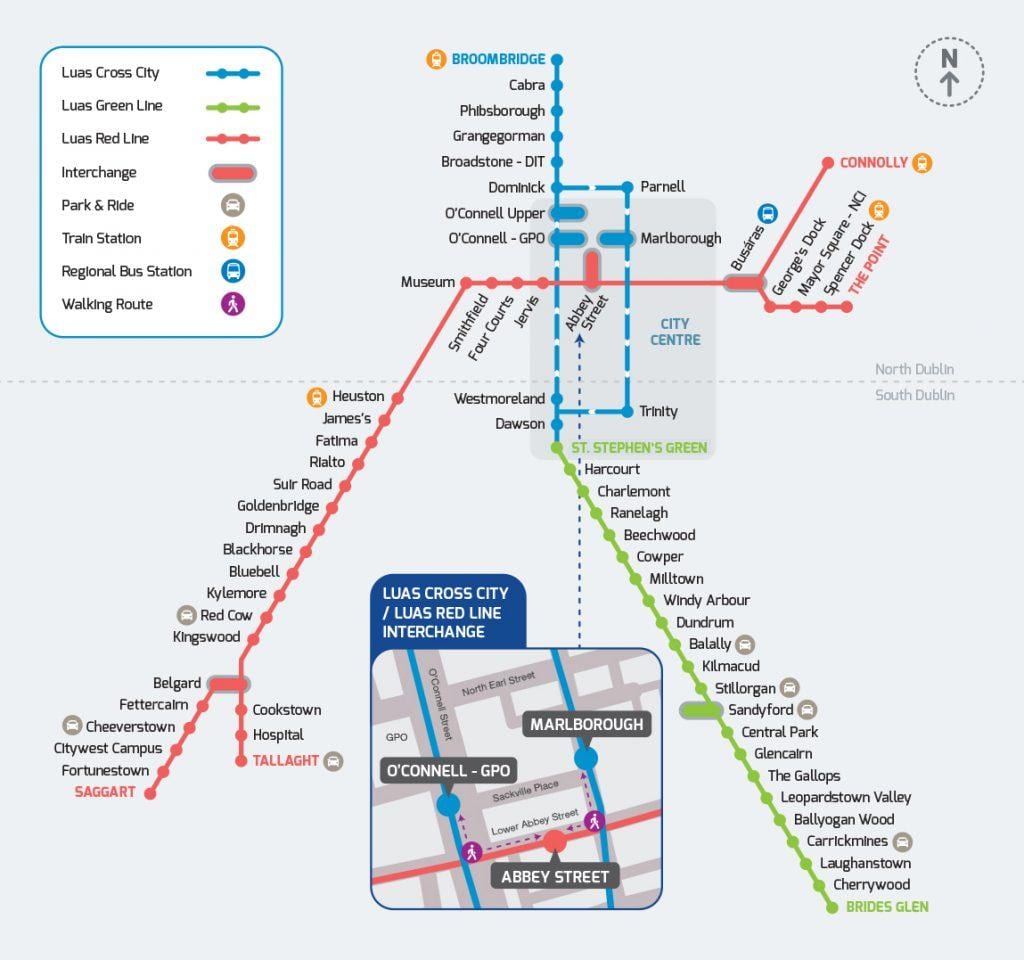 Luas ndër qytet rrugë hartë