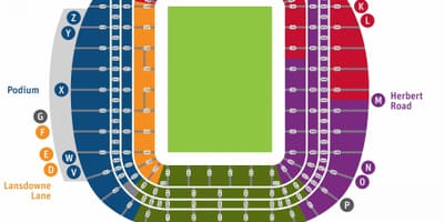 Aviva stadium vend hartë