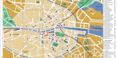 Harta Dublin në qendër të qytetit
