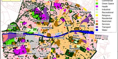 Dublin harta e zonave të