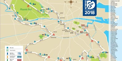 Dublin qytetit maratone rrugë hartë