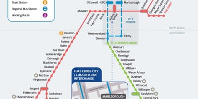 Luas ndër qytet rrugë hartë